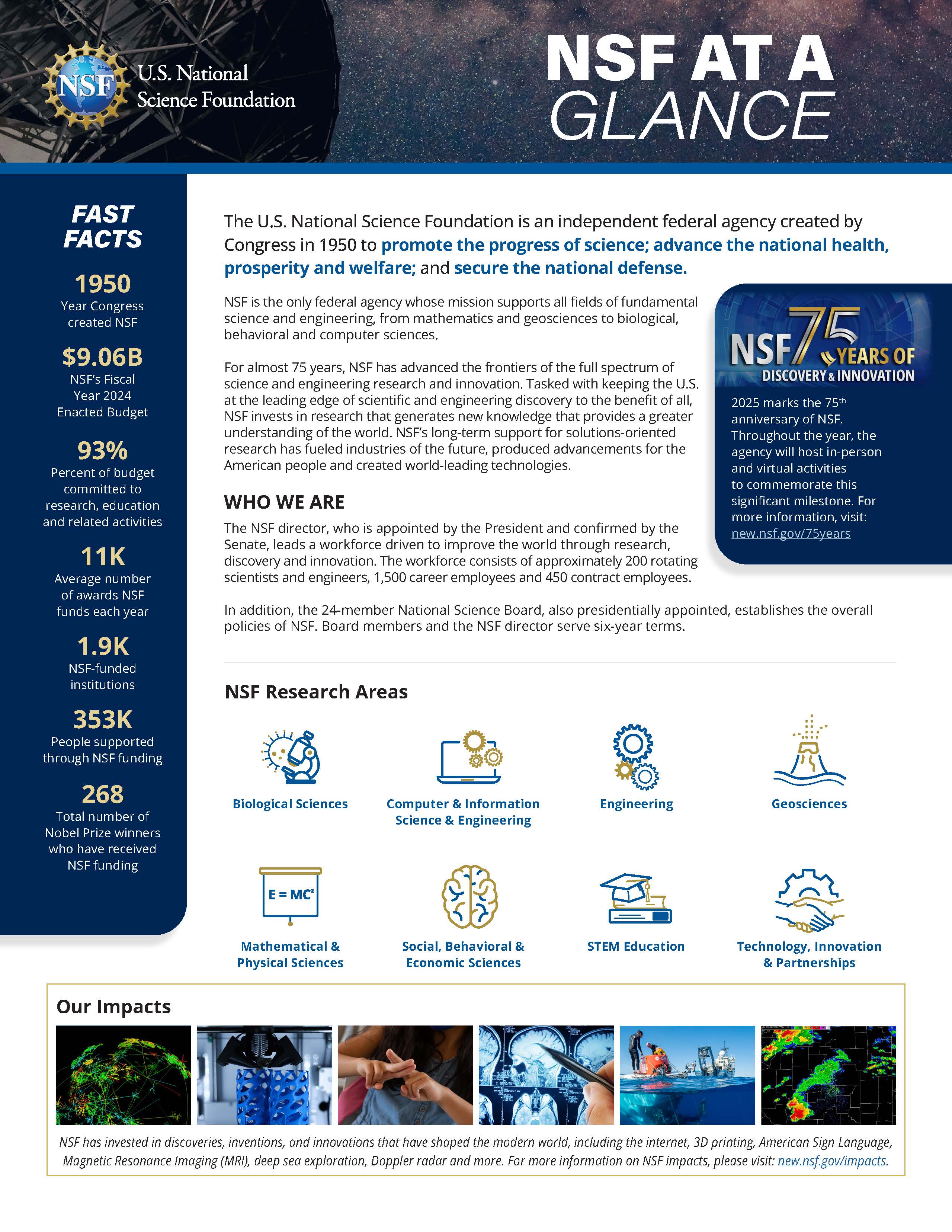 NSF at a Glance cover page