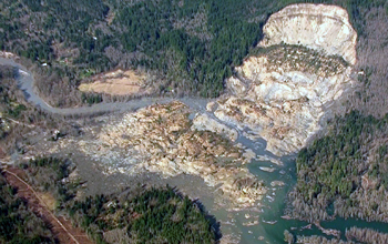 Collapsed mountainside