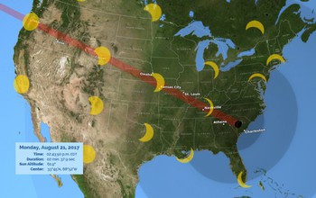 In the U.S., the August 21, 2017, solar eclipse will culminate in Charleston, South Carolina.