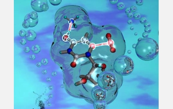 A molecule reacting to form a DNA base