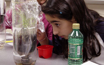 A participant in the Bringing Up Girls in Science Program