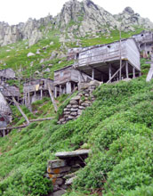 Clinging to near-vertical cliffs of King Island is the village of Ugiuvak