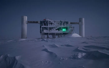 IceCube observatory by moonlight