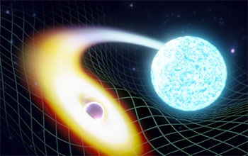 Black hole merging with a neutron star