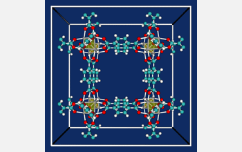 Metal-organic framework (MOF) with corners made from Zn40 and benzene dicarboxylate linkers