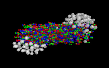 Heavy-ion collision producing quark-gluon plasma