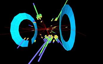 The typical outcome of a collision of a proton and an antiproton
