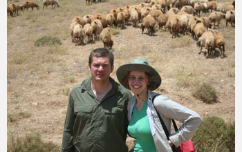 Researchers Ryan and Cori Boyko in the Bekaa Valley, Lebanon