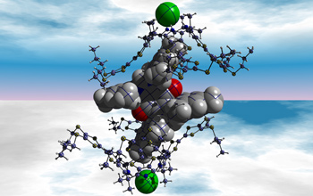 Set of different molecules meet, exchange electrons, then disassemble due to chloride ions present