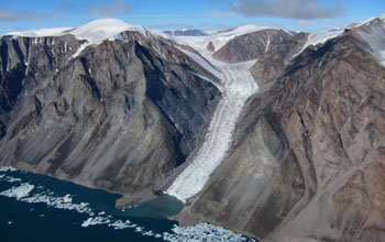 North Arm tidewater outlet glacier at Coutts Inlet