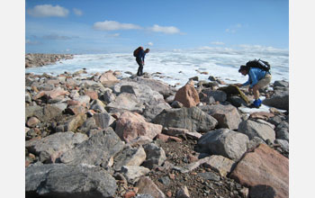 University of Colorado Boulder researchers Kurt Refsnider (left) and Gifford Miller