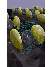 Reversal of magnetization with application electric field applied across gold capacitors