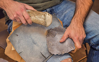 Flint knapping demo