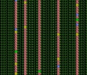 Multiple DNA sequences are aligned to highlight the patterns observed in the study.