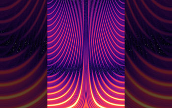 Illustration of nuclear frequency comb displaying single photons as visualized on a logarithmic scale from dark to bright colors