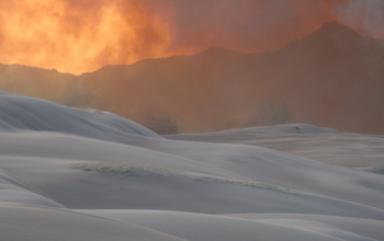 The Medano Fire in Sand Dunes National Park near Alamosa, Colo