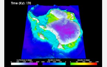 An animation showing how the Gamburtsevs may have caused the ice sheet to grow.