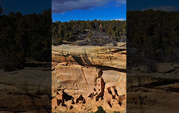 A Square Tower House at Mesa Verde National Park