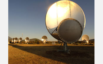 Antennas of the Allen Telescope Array (ATA) in Hat Creek, Calif.