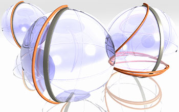 A representation of protons being flipped inside a person undergoing an MRI scan