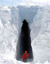 Ice crevasse