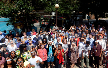 People watch the Great American Solar Eclipse