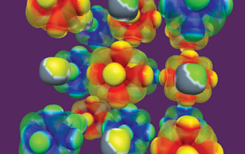 A computer graphic depicting computed charge density for FeO