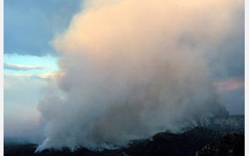 Photo of a wildfire that burned 28,000 acres of Arizona forest and killed six firefighters.