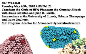 slate of the presenattion showing the hiv virus capsid in multiple colors