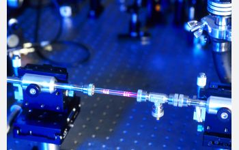 The waveguide as it appears within the femtosecond laser amplifier system