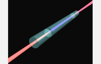 A schematic of the waveguide used to efficiently generate shorter wavelength EUV light