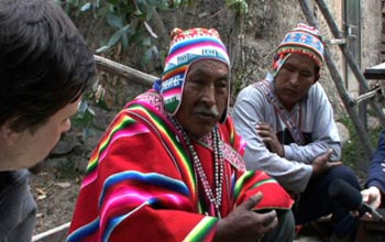 Photo of linguists with native speaker.