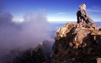 The highest point of Merapi in Central Java