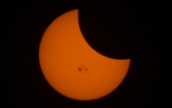 photo of partial solar eclipse