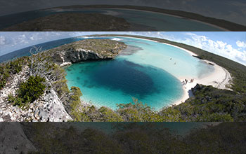 Deans Blue Hole on Long Island in the Bahamas