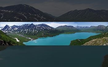 Cascade Lake in southwestern Alaska