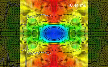 The inner regions of a collapsing, rapidly spinning massive star