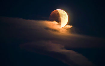 A luner eclipse that took place April 15, 2014, as photographed in Tucson, Ariz.