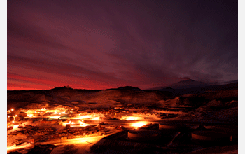 McMurdo Station at sunrise