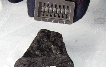 Photo of meteorite.