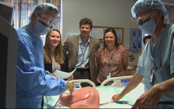 Engineers observe surgeons testing central line procedure