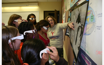 Photo of girs at the1 Madison Wis., Expanding Your Horizons Conference.