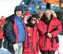 Photo of lead scientists Martin Melles, Julie Brigham-Grette and Pavel Minyuk at Lake E.