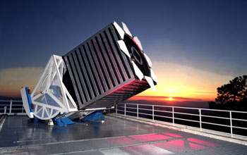 The 2.5-meter Sloan survey telescope at Apache Point Observatory, N.M.