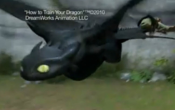 Animated flying dragon