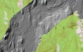 LIDAR image of riverbed