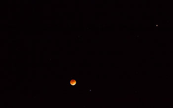 This image shows the lunar eclipse that took place April 15, 2014