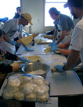 Preparing Thanksgiving meal