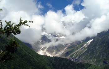 A waterfall in southern Tibet