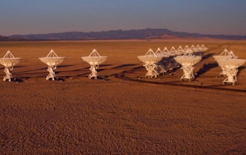 satellite dishes in the desert